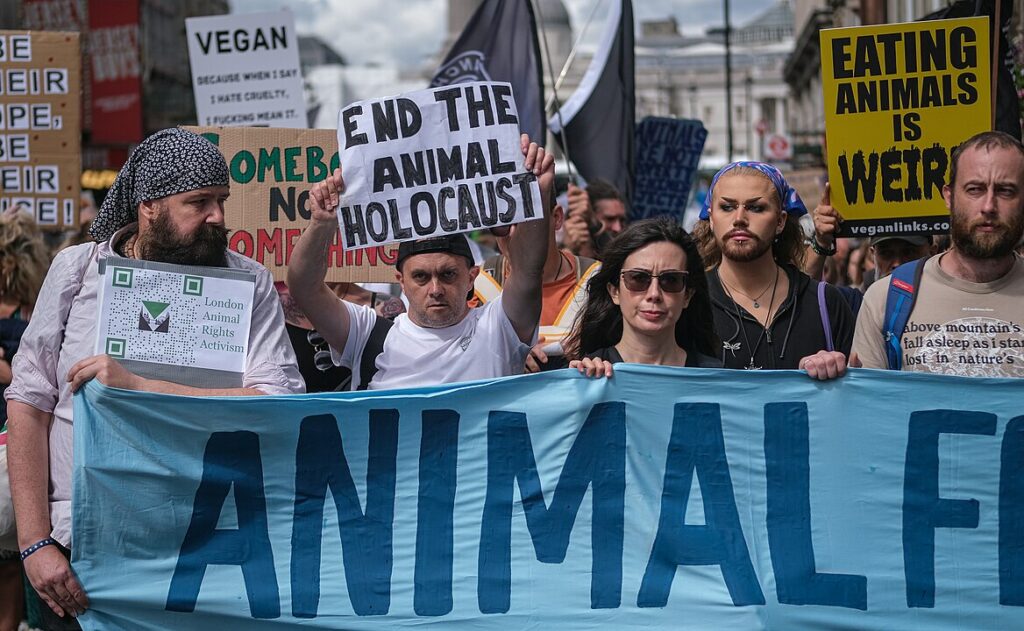 Animal Activists on a Rally