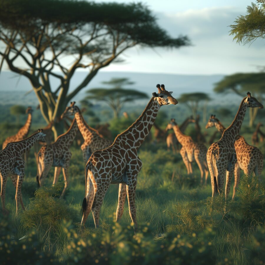 Giraffes in the African Savannah