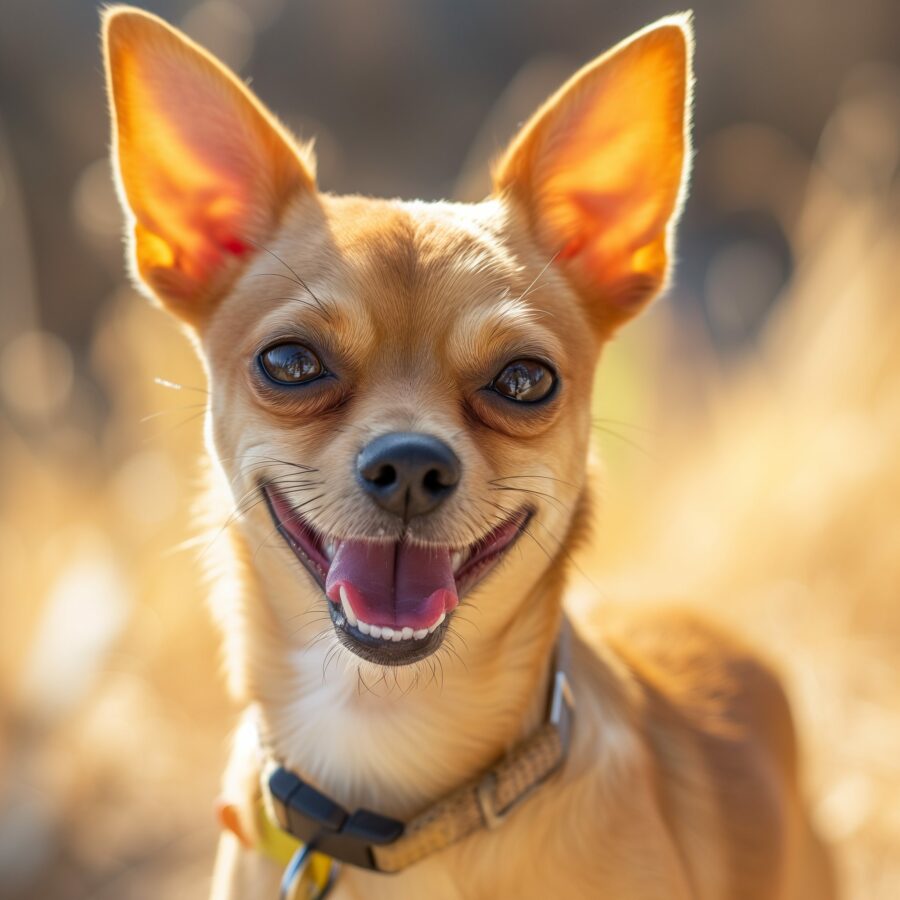 Chihuahua Terrier mix in a city apartment, country home, and on a beach walk, showcasing adaptability.