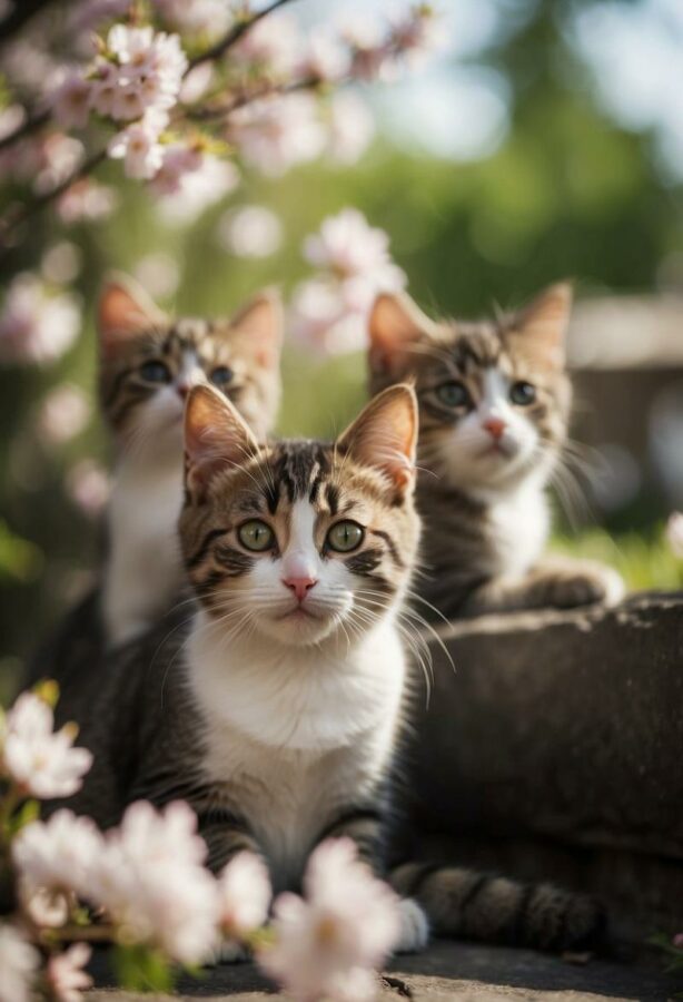 Cute three kittens
