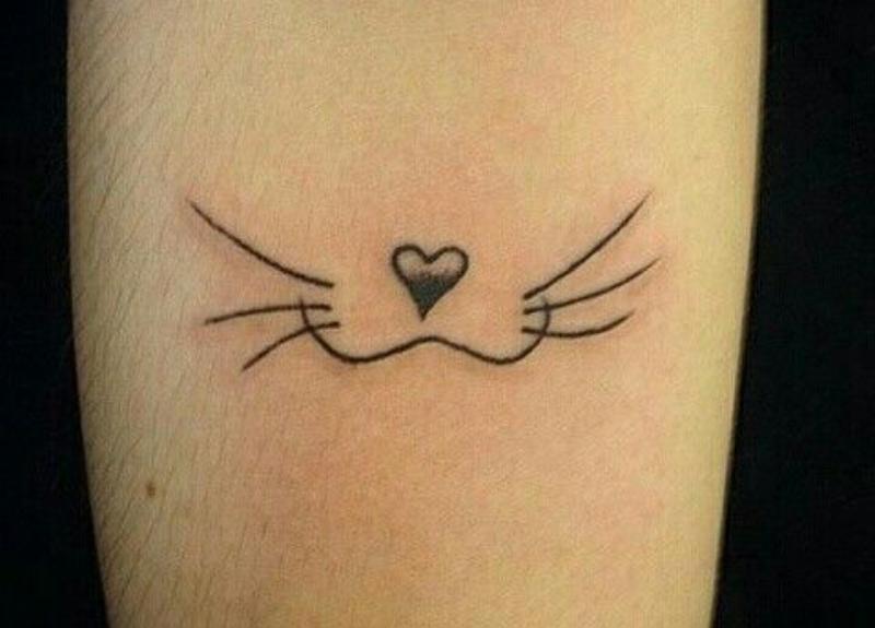 Cat whiskers tattoo