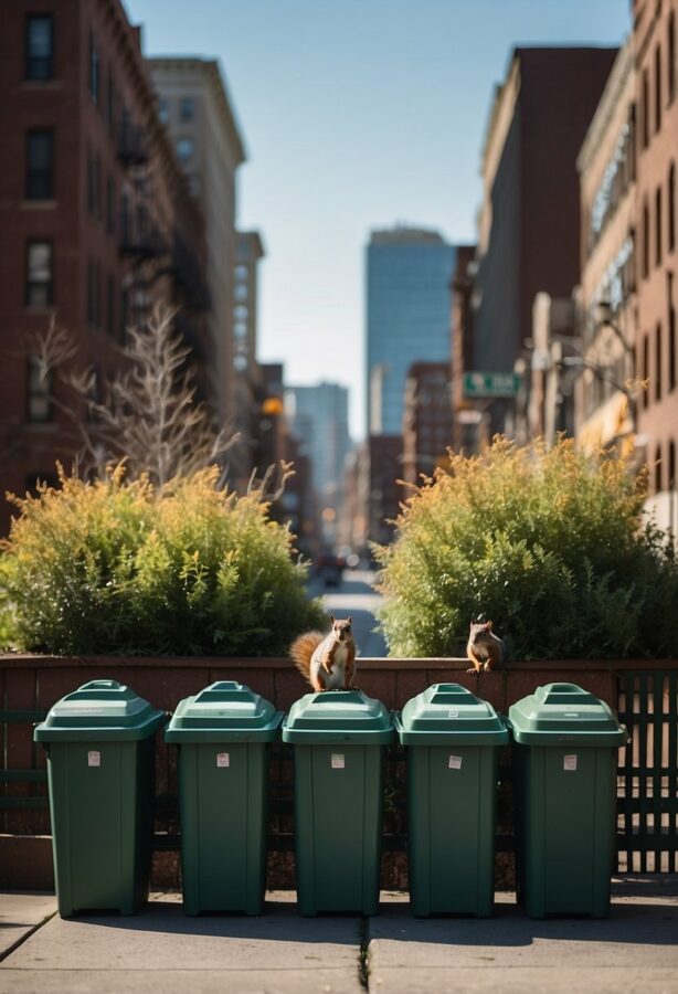 Two squirrels in the garbage disposals