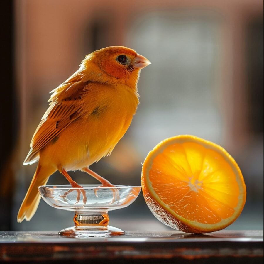 Orange Canary displaying calm behavior after effective problem-solving