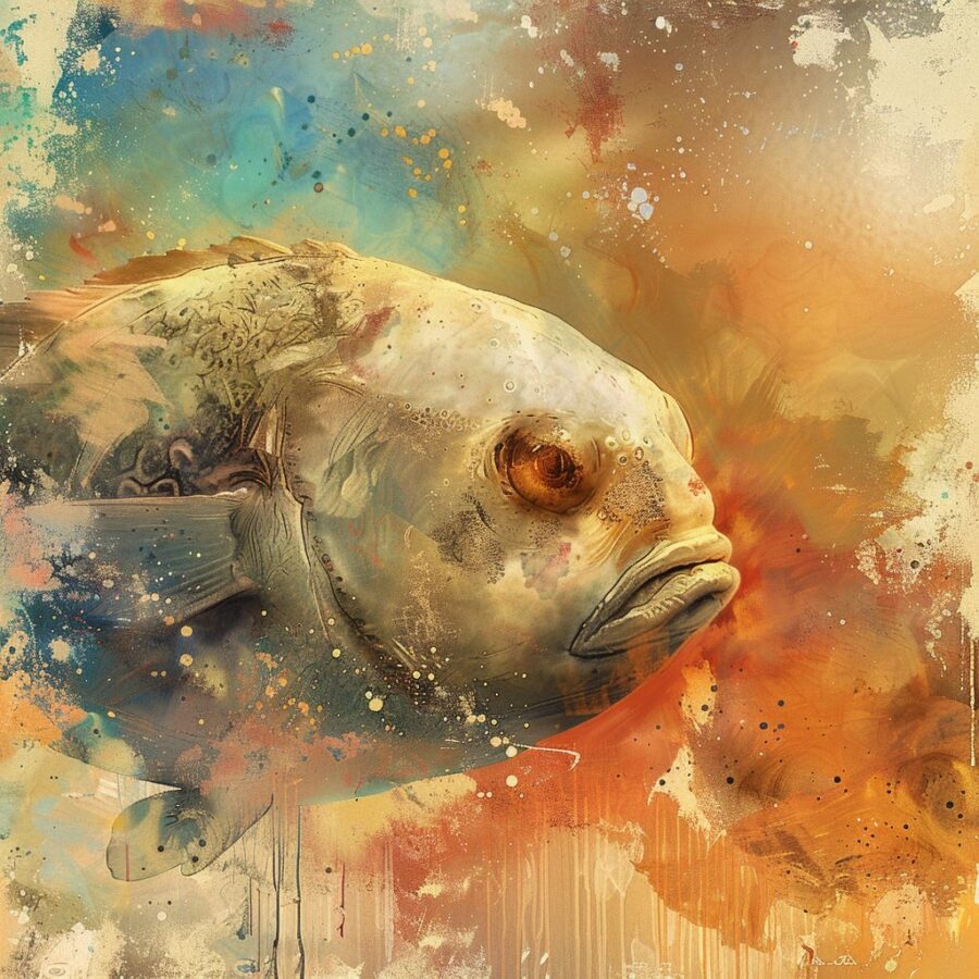 Artistic interpretations of the blob fish.