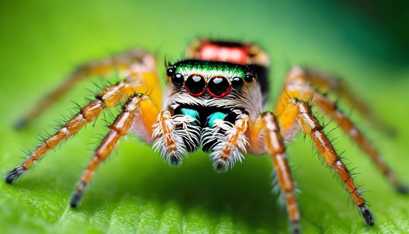 Jumping spider standing