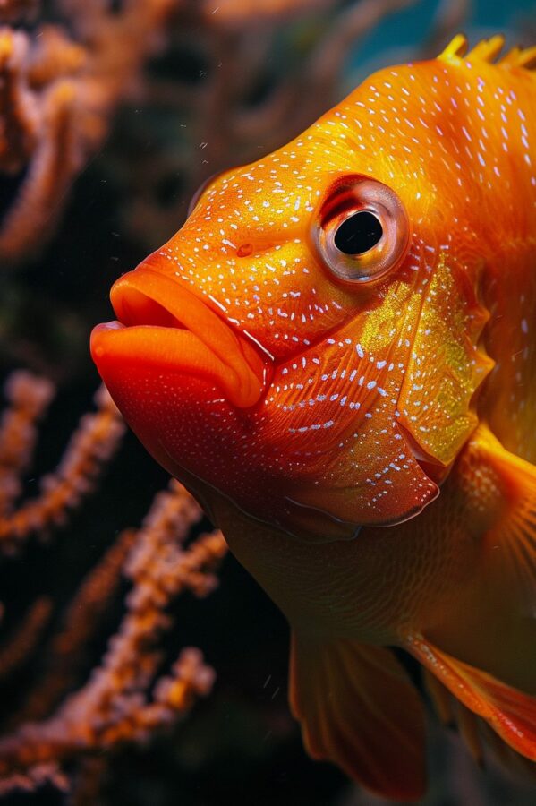 Flame Angelfish Closeup