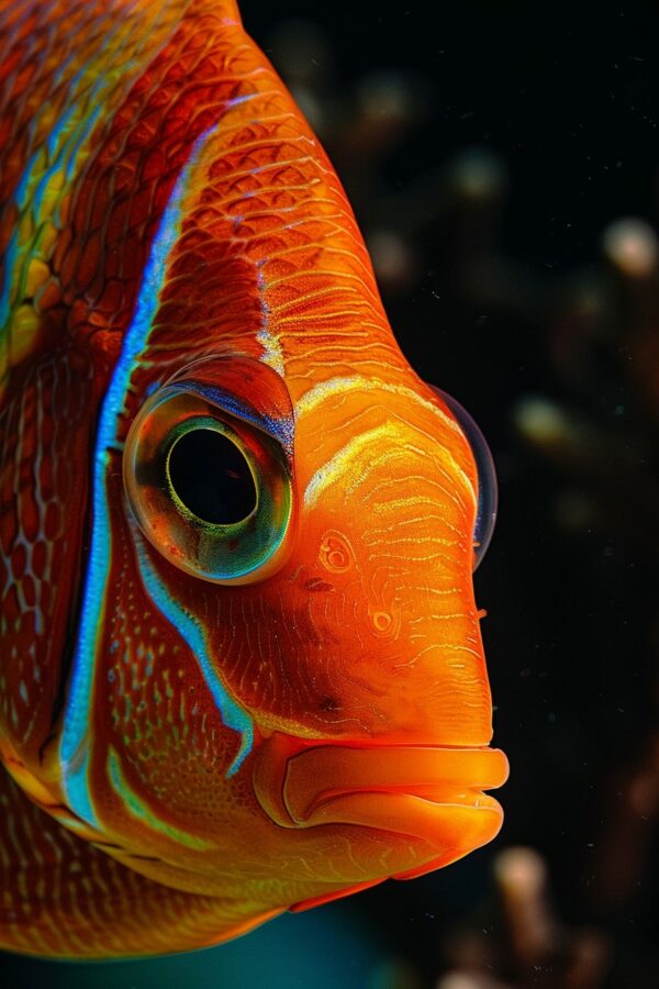 Flame Angelfish Closeup