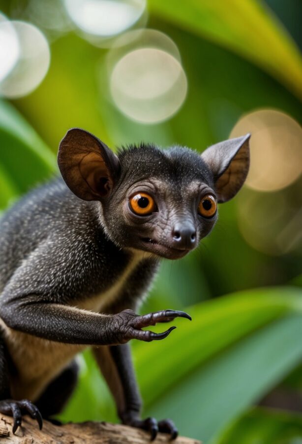 An aye-aye with its elongated finger, showcasing one of the 17 most bizarre animal physical traits ever documented